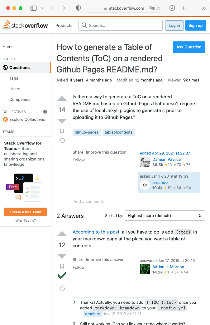 Asking Stack Overflow a question